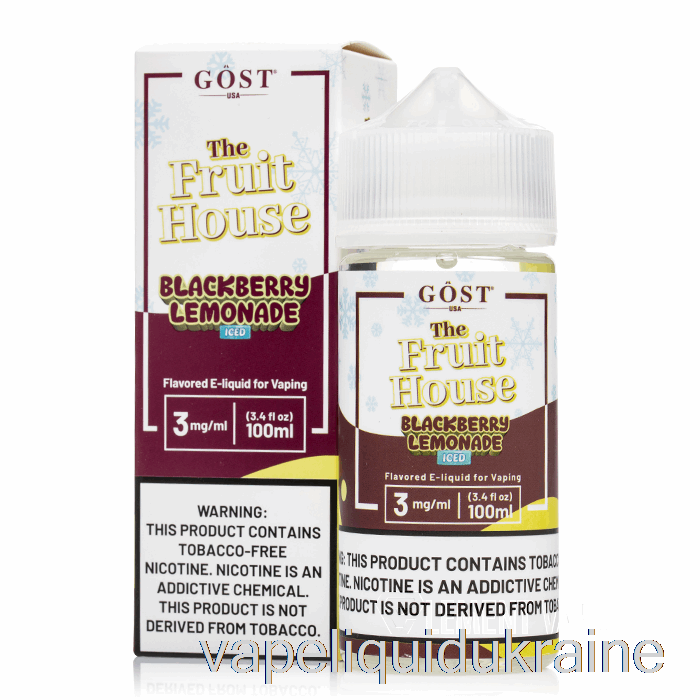 Vape Ukraine Iced Blackberry Lemonade - The Fruit House - GOST Vapor - 100mL 0mg